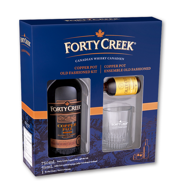 Old Fashioned Cocktail Kit with Copper Pot Whisky Forty Creek