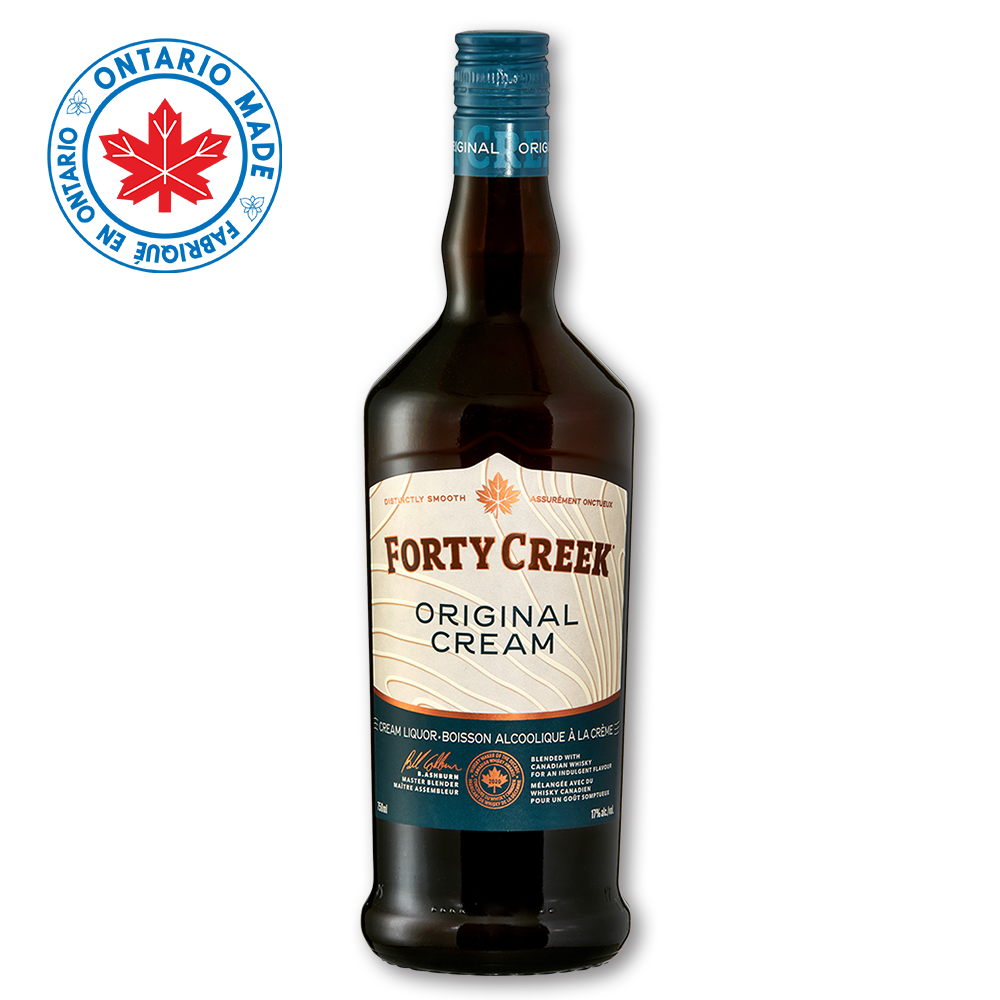 A bottle of Original Cream whisky by Forty Creek Whisky