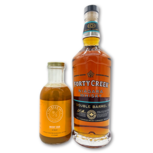 A whisky sour kit with KVAS and a bottle of Double Barrel Forty Creek whisky