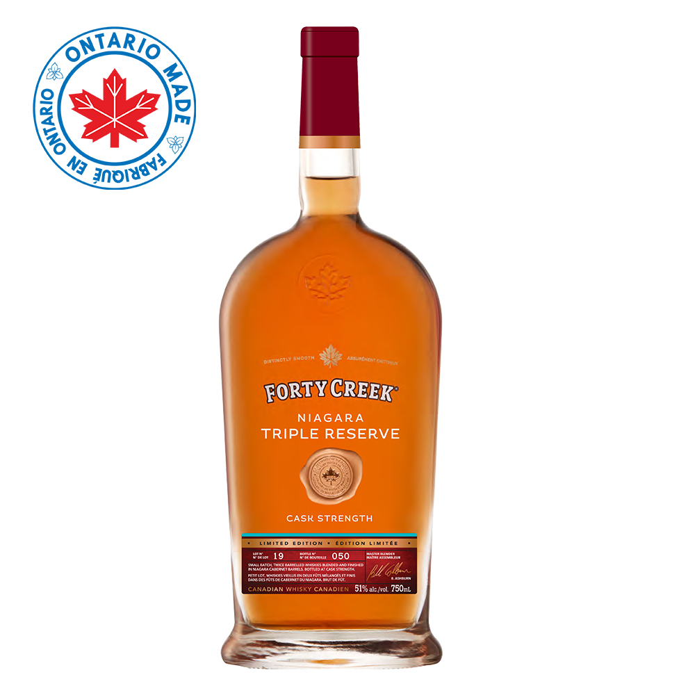 A bottle of Niagara Triple Reserve whisky by Forty Creek Whisky