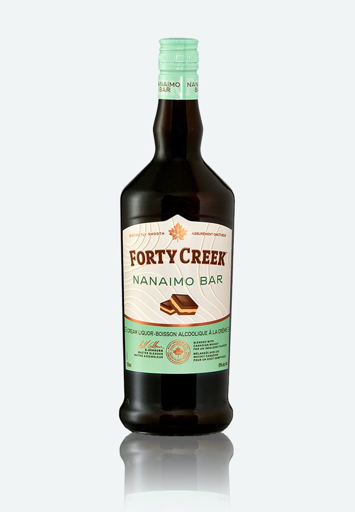 A bottle of Nanaimo Bar Cream liquor from Forty Creek Whisky