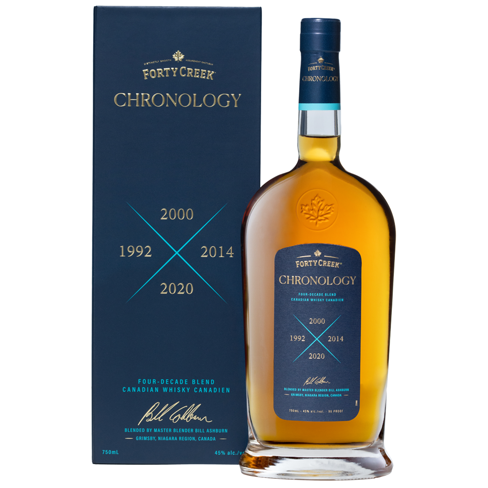 Forty Creek Chronology whisky made from four different years of blended whiskies