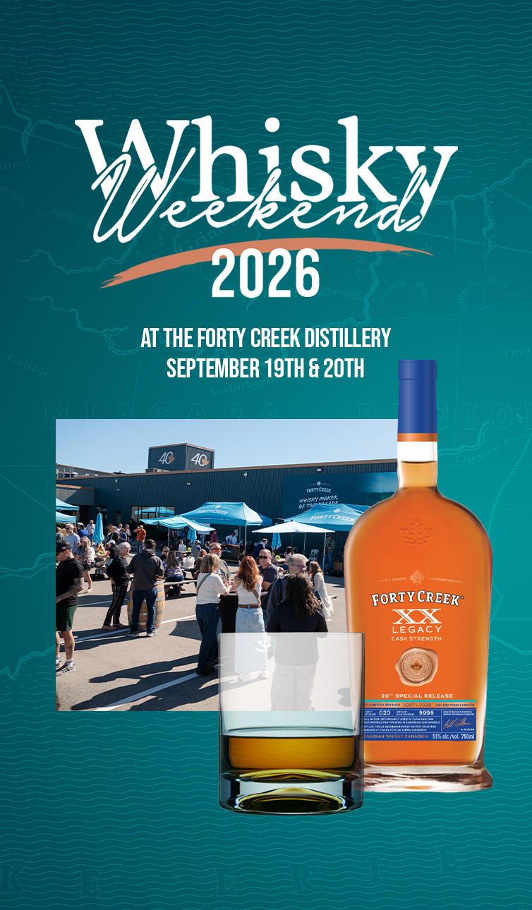 Whisky Weekend 2026 at the Forty Creek Distillery in Grimsby