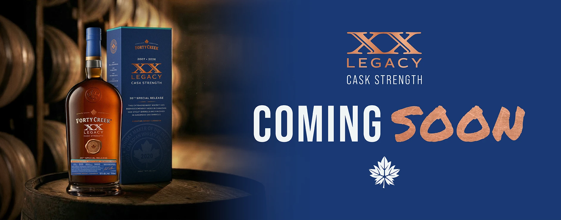 Legacy XX special release Canadian Whisky coming to Forty Creek for purchase soon
