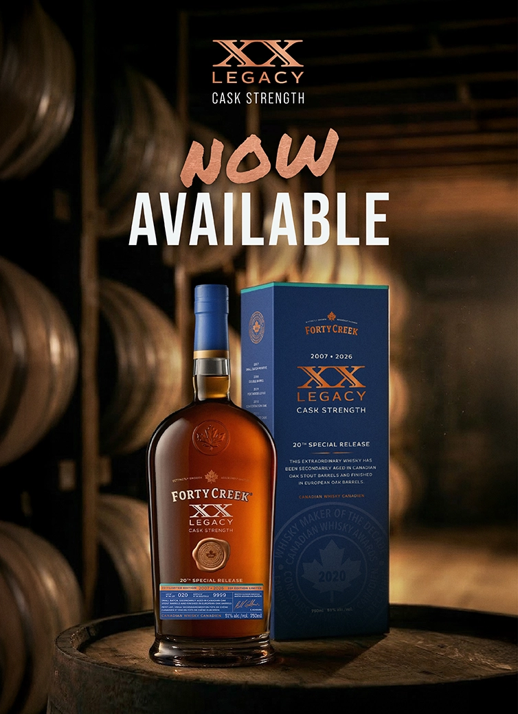 XX Legacy premium Canadian whisky available now to order online from Forty Creek Whisky